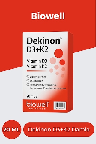 Biowell Dekinon D3K2 Damla 20 ML