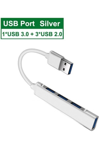 Type-C To 4 Port Usb 3.0 Çoklayıcı Dönüştürücü Adaptör Otg