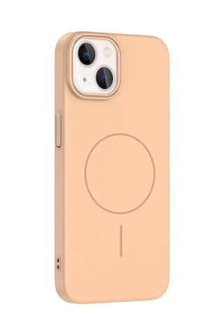 Apple Uyumlu iPhone 13 Uyumlu Kılıf Magsafe Şarj Özellikli Zore Ruby Silikon Kapak - Lacivert Lacivert -