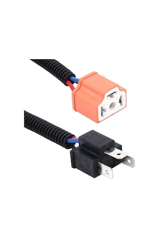 Sones 2 Adet H4 Araba Hıd Xenon Far Erkek Kadın Dönüşüm Kablosu İle Seramik Adaptör Soketi