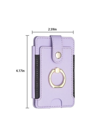 Trendooze Linjinxu Bfk03 Metal Halka Kart Çantası Cep Telefonu Sticker Mor Diğer
