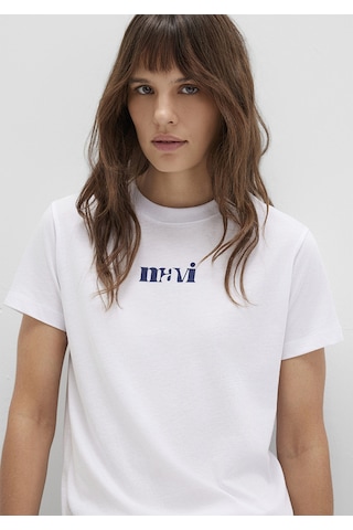 Mavi - Mavi Logo Baskılı Beyaz Tişört 1612241-620 Beyaz