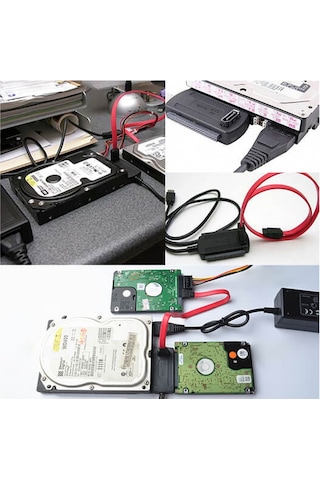 Usb Ide Sata Çevirici Dönüştürücü Hdd Ddv Rw Çevirici Adaptör