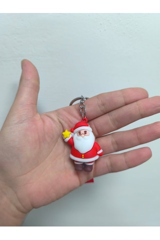 Yılbaşı Temalı Anahtarlık Yeni Yıla Özel Sevimli Ve Anlamlı Hediye Altın - Kırmızı