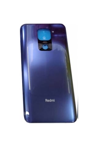 Xiaomi Redmi Note 9 Arka Pil Batarya Kapak Cam Senalstore - Mavi Mavi