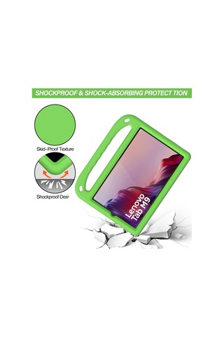 Butu Lenovo Uyumlu Tab M9 Kickstand Tablet Kılıfı, El Kavrama Eva Darbeye Dayanıklı Tablet Kılıfı