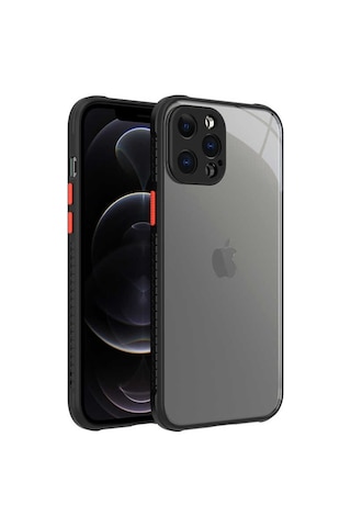Apple Uyumlu iPhone 12 Pro Max Kılıf Zore Kaff Kapak-Siyah