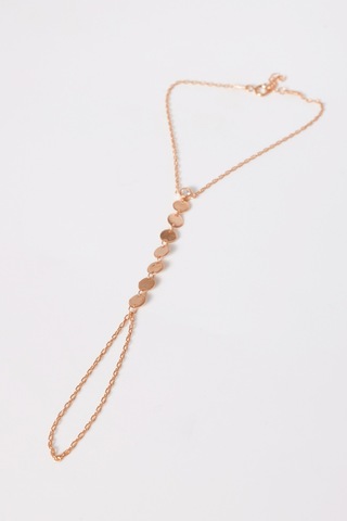925 Ayar Gümüş Şahmeran Rose Zirkon Taşlı Pullu Şahmeran Barcode Beyaz - Rose Gold