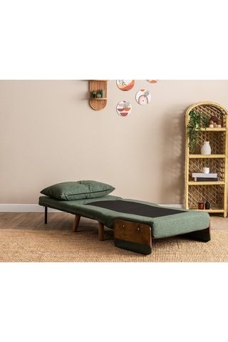 Pafu Cosmo Tekli Katlanır Yataklı Koltuk - Keten Haki Haki