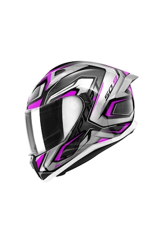 Givi 50.9 Atomic Lady Titanium - Gri - Pembe Kask