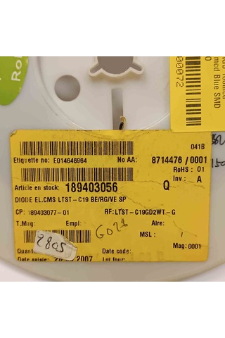 Ltst-c19gd2wt-g Rgb 100mcd Red. 150mcd Green. 40mcd Blue Smd Opto 50 Adet