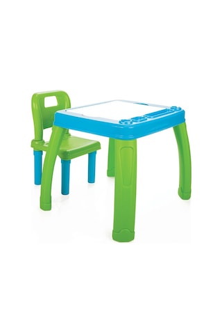 Pilsan Sandalyeli Çalışma Masası 03-402 - Aktivite Masası ✅ Mavi Yeşil