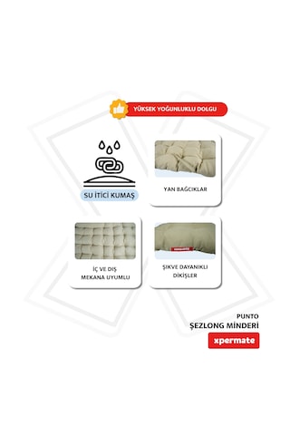 Xpermate Şezlong Minderi Punto 60x180x12 Cm Bej