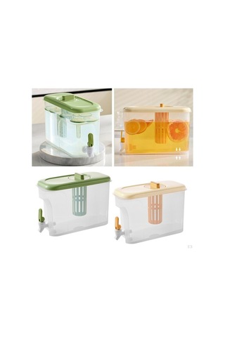 Novahub 4l Musluklu İçecek Dispenseri, Geniş Ağızlı, Limonata Ve Meyve Suyu Sebili, Dıy Buzdolabı İçeceği