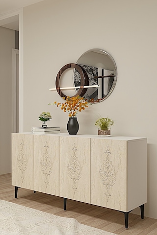 Ka1529 Hüma Konsol Ve Tv Sehpası 150cm Beyaz-traverten