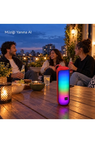 12w Rgb Işıklı Kablosuz Hoparlör 1800 Mah Tws Stereo-1751