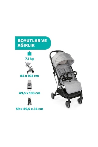 Chicco Trolley Me Bebek Arabası Ligth Grey