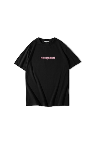 Brz Collectıon Brz Collection Unisex Oversize No Comments T-shirt Siyah