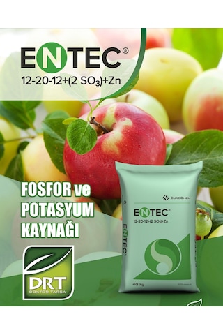 Entec 12+20+12+zn+so3 Akıllı Yavaş Salınımlı Granül Gübre 1 Kg