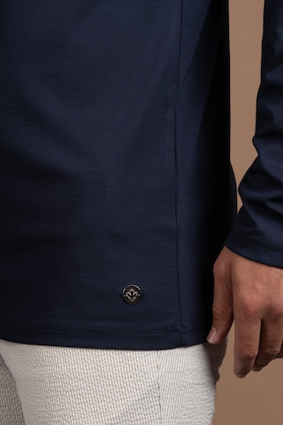 Paul Martin Regular Fit Bisiklet Yaka Rayon Kumaş Full Likralı Uzun Kol Sweatshirt Lacivert