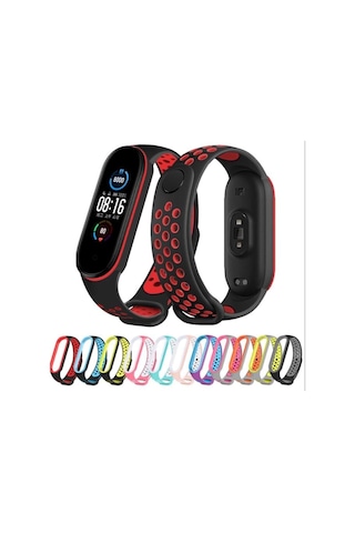 Xiaomi Mi Band 5 / 6 Kordon Nike Spor Delikli Kordon