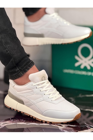 Benetton Erkek Sneaker Ayakkabı 988 Beyaz Beyaz