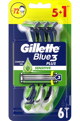 Gillette Blue 3 Plus Sensitive Kullan At Erkek Tıraş Bıçağı 6'lı