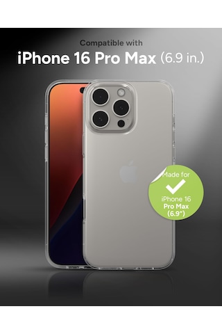İphone 16 Pro Max İçin Zagg Crystal Palace Lite Kılıfı - Ultra İnce, Grafen Takviyeli Üstün Düşme Koruması, Sararma Önleyici Teknoloji, Kablosuz Şarj Uyumlu, Şeffaf Şeffaf