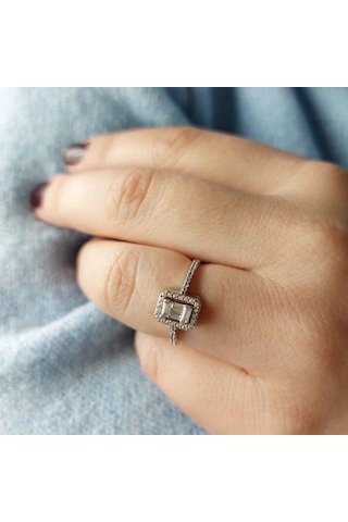 Altınbeyı Baget Taşlı Altın Yüzük 14 Ayar 2.04 Gram Abyyzk0144