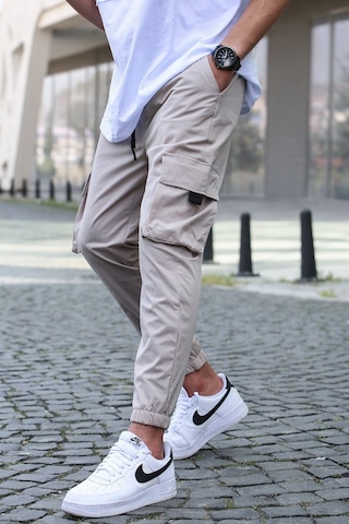 Madmext Bej Kargo Cep Erkek Jogger Pantolon 5461 Bej