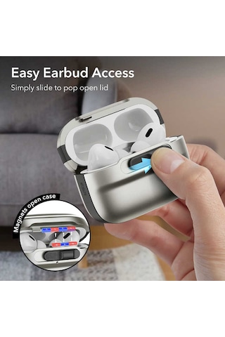 Esr Apple Uyumlu AirPods Pro / Pro 2 Kılıf - Halolock Pulse Flicklock Magsafe