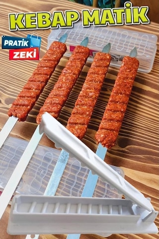 Bev Kitchen Kebapmatik Adana Urfa Kebap Kalıbı Aparatı Pratik Hızlı Kebap Makinesi Kutusu Kebap Matik Kalıp Diğer