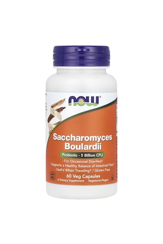 Now Foods, Saccharomyces Boulardii, Probiotic Probiyotik 60 Kapsül