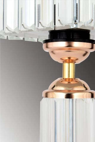 İstanbul Avize Kristal Taşlı Gold Kasalı K-12 Gold Taş Kafalı Abajur