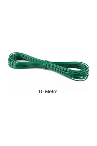 10 Metre Pvc Kaplı Çelik Çamaşır İpi Dayanıklı, Paslanmaz, Kopmaya Karşı Güçlü Balkon, Bahçe Ve Banyo Kullanımı Açık Ahşap