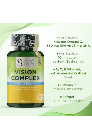 Natures Supreme Vision Complex 60 Kapsül Aromasız