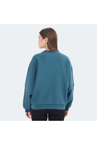 Slazenger VIA Kadın Oversıze Petrol Sweatshirt