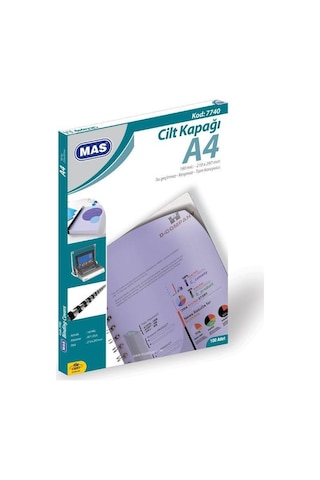 Mas Cilt Kapağı A-4 Şeffaf 100 Lü Mas Cilt Kapağı A-4 Şeffaf 100 Lü