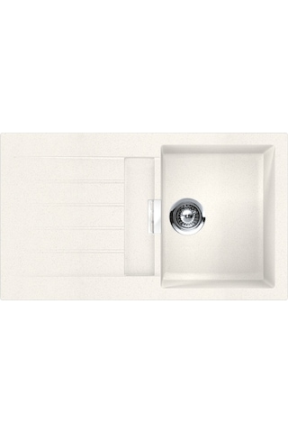 Shock Signus D100 Polaris Beyaz Granit Eviye