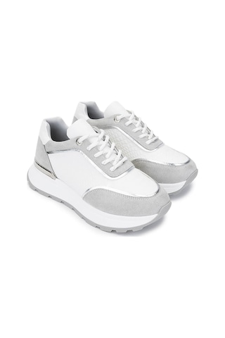 Tamer Tanca Kadın Vegan Beyaz Sneakers & Spor Ayakkabı 936 81185 Bn Ayk Y25 Byz Kroko/lame Beyaz