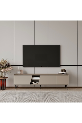 Roma 175 Cm Tv Ünitesi 100% Mdf Metal Ayak Kumtaşı
