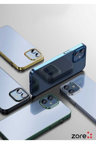 Apple Uyumlu iPhone 11 Kilif Seffaf Kenarlari Sert Kapak 499529587