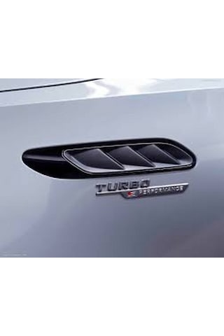 Dk Tuning Turbo E Performance Gri Siyah Çamurluk Yanı Logo Benz İle Uyumlu Bagaj Arma