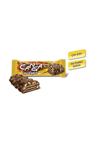 Eti Canga Çikolatalı Yer Fıstık Kaplı Gofret 16 x 34 G