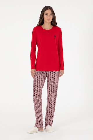 U.s. Polo Assn. Kadın Kırmızı Pijama Takım 50303405-vr030 Kırmızı