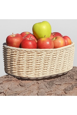 Oval Rattan Sepet 32 22 10 Cm Bambu