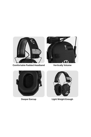 Gebibd Kulaklıklar Aktif Gürültü Azaltma Katlanabilir Avcılık İşitme Koruması Elektronik Kulak Koruması Atış İçin Diğer