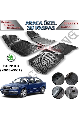 Rizline Skoda Superb 2001-2008 3D Havuzlu  Paspas
