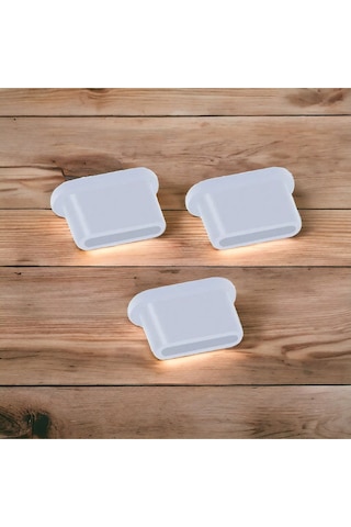 Type-c Tüm Telefonlara Uyumlu Toz Ve Kir Önleyici Şarj Soketi Koruyucu Tıpa Slikon 3 Adet Beyaz