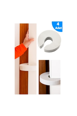 Baby Lock Kapı Koruyucu Bebek Çocuk Kapı Stoperi 4 Adet Çok Renkli